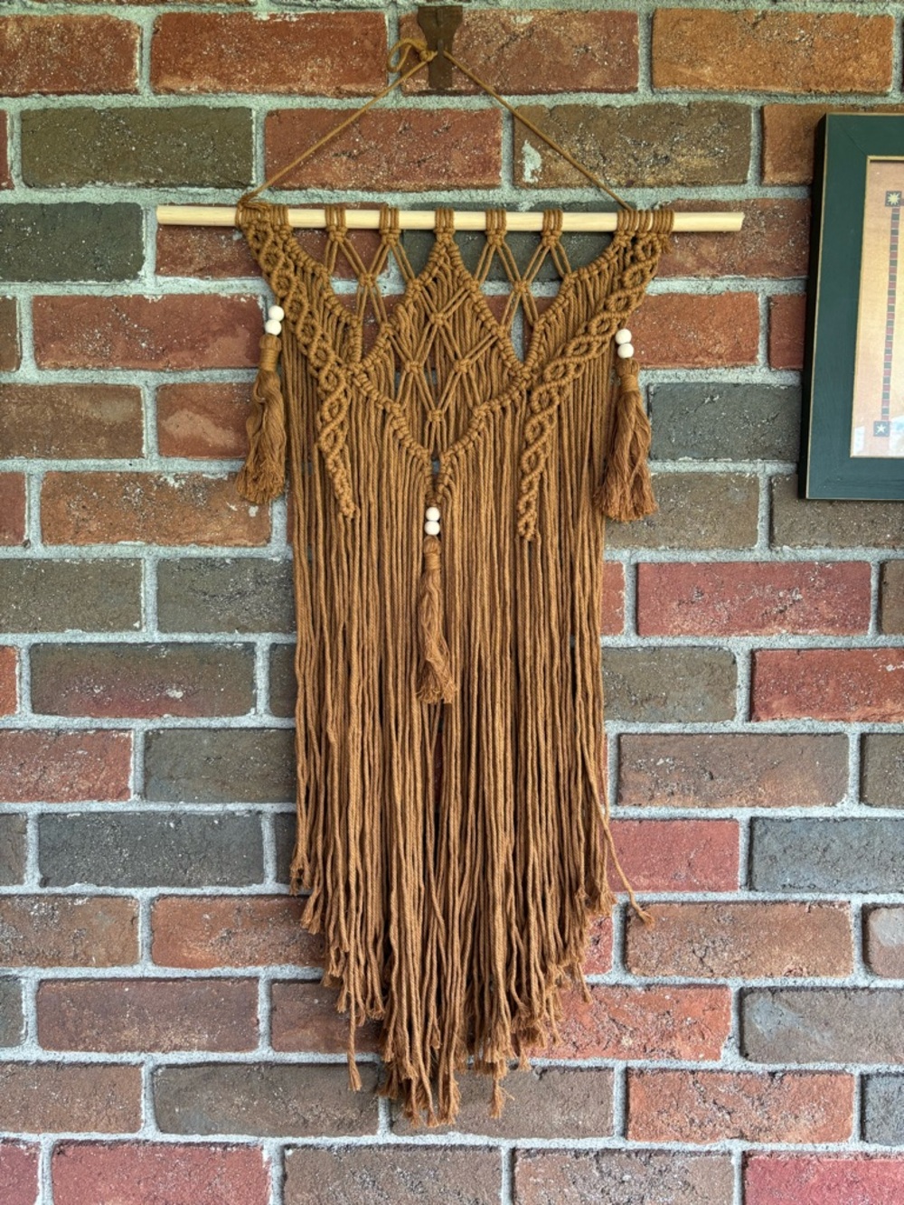 Handmade Macrame Wall Hanging in Brown